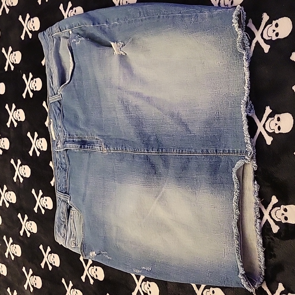 Jessica Simpson Distressed Denim Skirt Size 22W